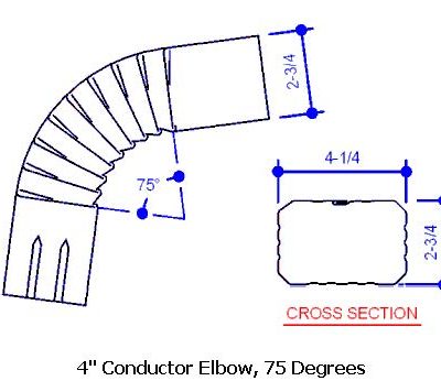 4" Conductor Elbow - 75 Degrees